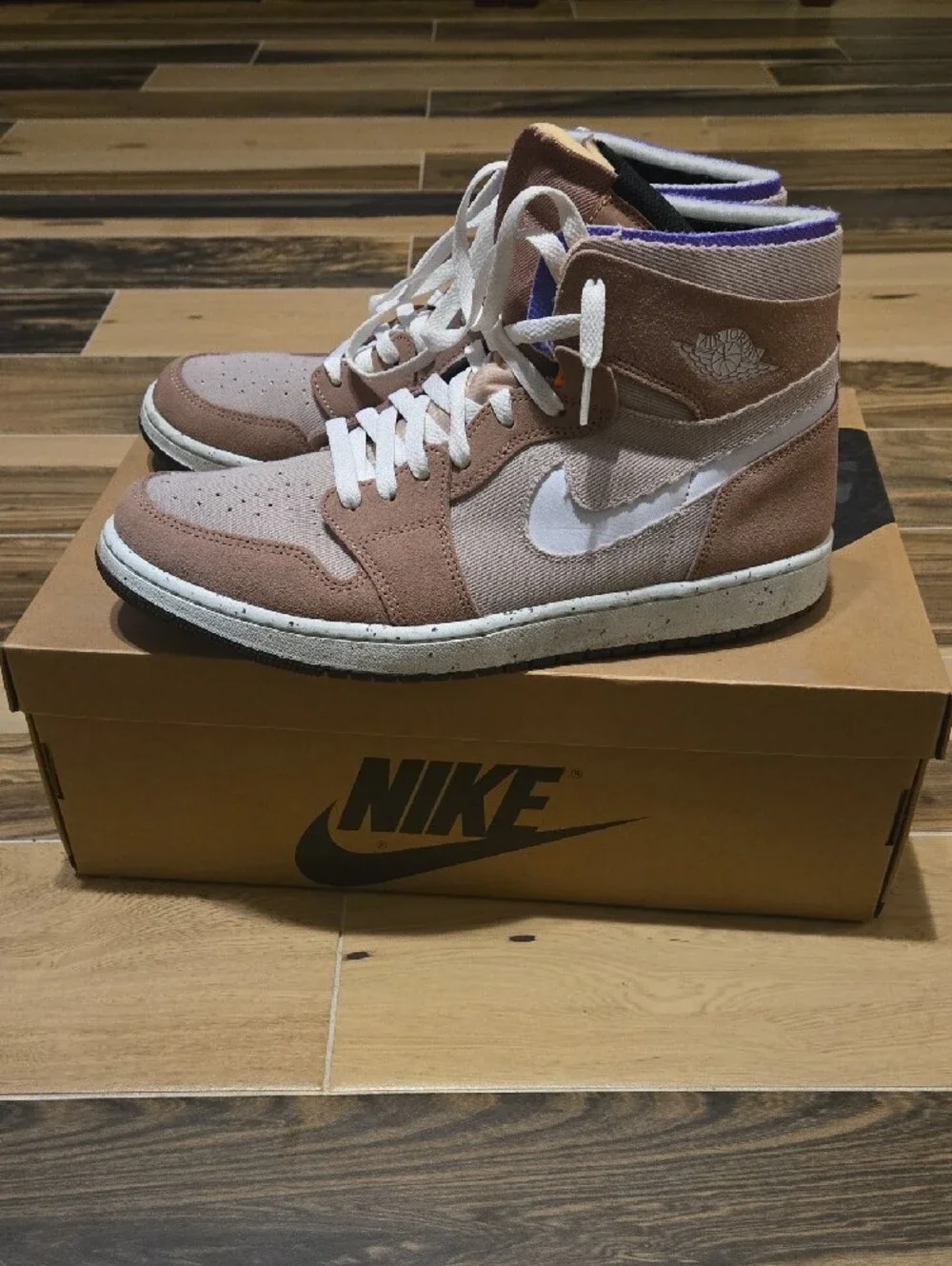 Air Jordan 1 Zoom Air CMFT CT0978 0 High-Top Fossil Stone/White-Fossil Rose